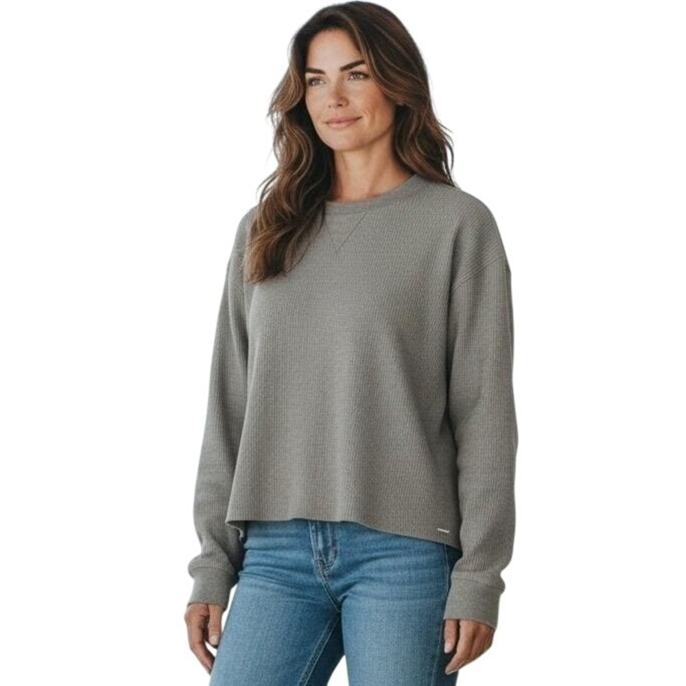 Hollister Grey Cropped Thermal Tee‎